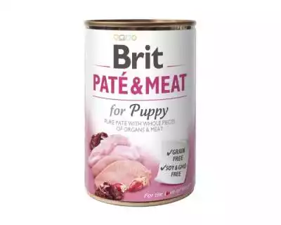 Brit Pate & Meat for Puppy - Indyk i Kurczak- karma mokra dla psów Marka Brit została stworzona w 1994 w czeskiej Pradze. Ze względu na fakt,  że od samego początku działa jako firma rodzinna,  za swój cel stawia poszanowanie Swoich 