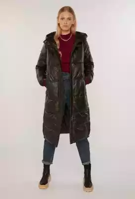 Długa kurtka z pikowaniem Podobne : Fioletowa kurtka damska: pikowana, z kapturem, oversize - sklep z odzieżą damską More'moi - 2378