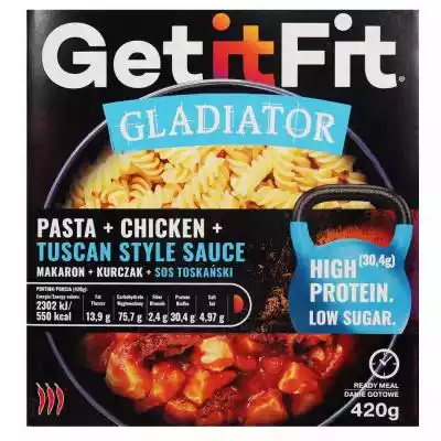 Get it Fit - Gladiator makaron z kurczak Produkty spożywcze, przekąski/Dania, zupy/Dania z kaszą, ryżem, makaronem