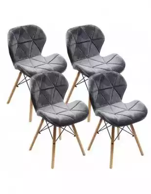 4 krzesła skandynawskie Podobne : Skandynawskie krzesło obrotowe szare MOTLO - 165432