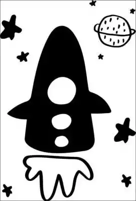 Rakieta - plakat 42x59,4 cm Podobne : Plakat ze zdrapką dla dzieci 100 wspólnych zabaw - 7627