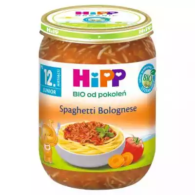 HiPP - BIO Junior danie spaghetti bologn Podobne : Coppola Bolognese Sos pomidorowy z warzywami i mięsem 350 g - 839731
