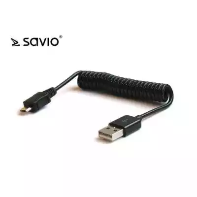 Kabel Spiralny SAVIO CL-11 1m, USB-A męs Kable USB