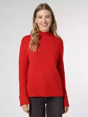 Bardzo szerokie,  prążkowane ściągacze do wywijania nadają swetrowi marki Marie Lund z czystej wełny merino wyjątkowy charakter.