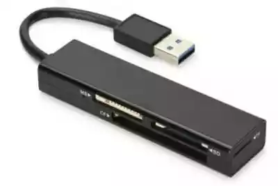 EDNET 4-portowy USB 3.0 SuperSpeed (CF,  Podobne : EDNET Czytnik kart 4-portowy USB 2.0 HighSpeed (Compact Flash, SD, Micro SD/SDHC, Memory Stick), czarny - 392214