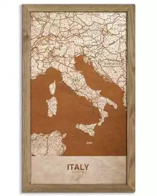 Drewniany obraz państwa- Włochy w dębowe Podobne : Drewniany obraz państwa- Polska w dębowej ramie 70x50cm Dąb, Orzech, Heban - 16274