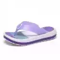 Mssugar Platforma Flip Flop Kobiety Letnie kapcie Slip On Flat Sandały Casual Beach Shoes Fioletowy 37