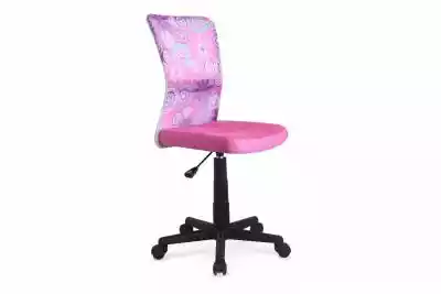 Krzesło do biurka dla dzieci obrotowe różowe BARYA