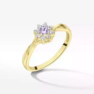 Zloty pierścionek zaręczynowy z tanzanit Podobne : Złoty pierścionek - 280741