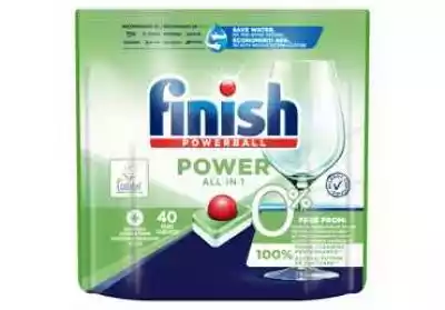 FINISH Power 0% Tabletki do zmywarek 40  Chemia i środki czystości > Zmywanie naczyń > Tabletki i płyny do zmywarek