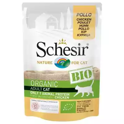 Schesir Bio Pouch, 6 x 85 g - Biokurczak Podobne : Schesir, karma w puszkach, 6 x 85 g - Tuńczyk z groszkiem - 343541