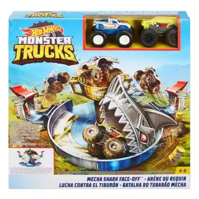 Tor HOT WHEELS Monster Trucks Arena Rekina  FYK14 przeznaczony dla dzieci w wieku 4 - 8. W zestawie 2 pojazdy. Skala pojazdów: 1:64.
