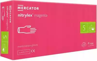 Rękawice Nitrylowe Magenta Nitrylex 100 Szt. 7-S
