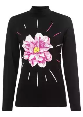 Shirt z długim rękawem i kwiatowym nadru Podobne : Zasłona z kwiatowym nadrukiem (1 szt.) - 444189