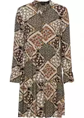 Sukienka koszulowa z nadrukiem Podobne : Sukienka koszulowa midi ze zrównoważonej wiskozy - 446120