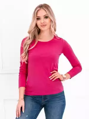 Bluzka damska longsleeve 017LLR - różowa Podobne : Różowa bluzka z ażurowym wzorem na plecach T-AGGIE - 26737