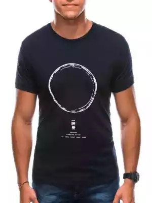 T-shirt męski z nadrukiem 1729S - granat Podobne : Silki granatowy - 49399