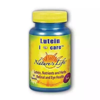 Nature's Life Lutein I care, 30 kapsli ( Podobne : Alcon Icaps Lutein Omega-3 Softgels, 30 sgels (Opakowanie po 1) - 2786195