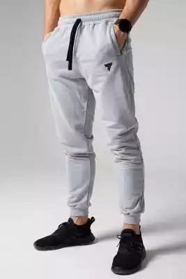 Szare Spodnie Dresowe Męskie Basic Pants