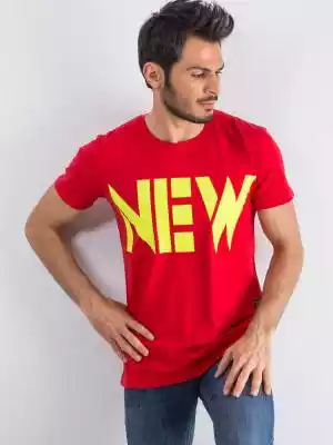 T-shirt T-shirt męski czerwony Podobne : Męski t-shirt z napisem nobody's perfect really?,  granatowy - 30127