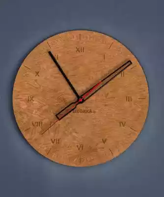 Dekoracyjny, drewniany zegar na ścianę - Podobne : Dekoracyjny, drewniany zegar na ścianę - grawer Paris - Naturalny Naturalny - 16780
