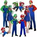 Suning Super Mario Luigi Kostium cosplayowy Dorosły Dzieci Fantazyjna sukienka Strój Odzież Luigi Zielona Dziewczyna M