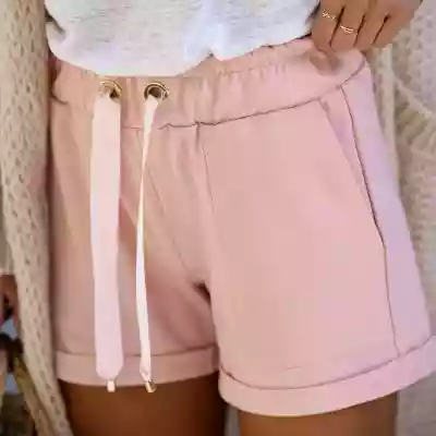 Szorty dresowe z wiskozy różowe - sklep  Podobne : Spodnie Comfty Pink  - MoreMoi - 2534