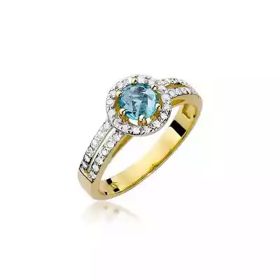 Złoty pierścionek z topazem i brylantami Podobne : Złoty pierścionek z topazem - 282891