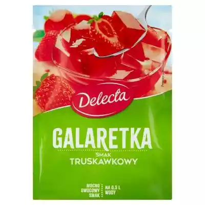 Delecta Galaretka smak truskawkowy 70 g Podobne : Delecta - Płatki czekoladowe do dekoracji - posypka dekoracyjna - 242976
