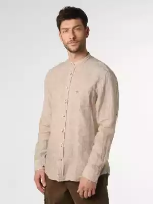 Fynch-Hatton - Męska koszula lniana, beż Podobne : Fynch-Hatton - Męska bluza nierozpinana, biały - 1673051