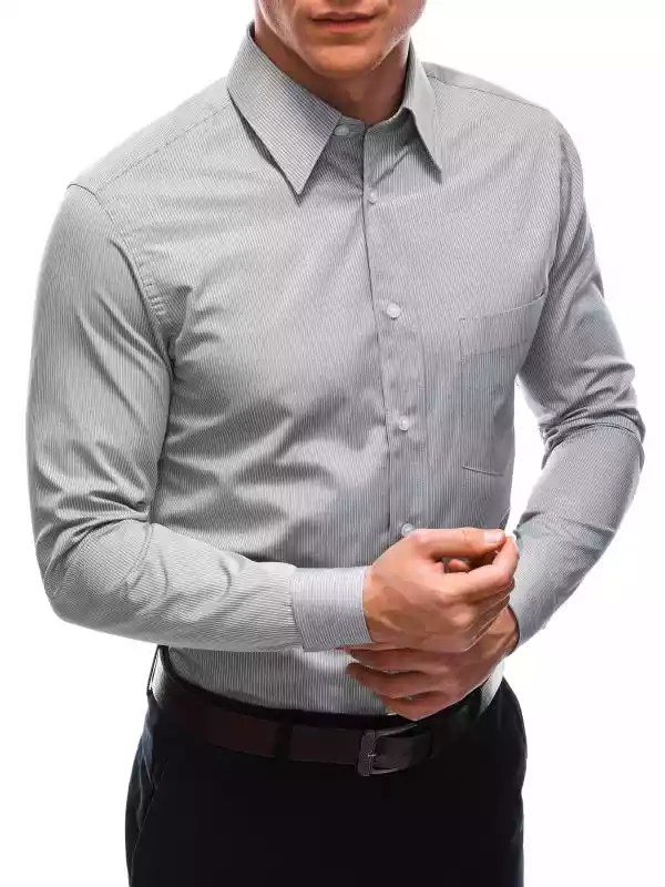 Koszula męska z długim rękawem 662K - szara
 -                                    38/176-182  ceny i opinie