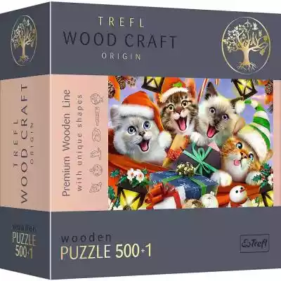Trefl Puzzle drewniane Świąteczne kotki trefl