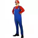 Suning Super Mario Luigi Kostium cosplayowy Dorosły Dzieci Fantazyjna sukienka Strój Odzież Mario Czerwoni Mężczyźni S