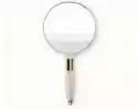 Xceedez Ręczne lustro z uchwytem, do makijażu toaletowego Home Salon Travel Use (okrągłe) White