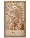 Drewniany obraz miasta - Tokio w dębowej ramie 50x30cm Dąb, Orzech, Heban