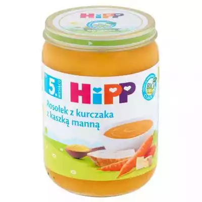 HiPP - Rosołek z kurczaka z kaszką manną Podobne : HiPP - Kaszka mleczna z biszkoptami i jabłkami w słoiku - 224886