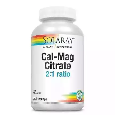 Solaray Cal Mag Cytrynian 2:1 z witaminą Podobne : Health Aid Cytrynian 100mg, 100 tabletek - 2712388