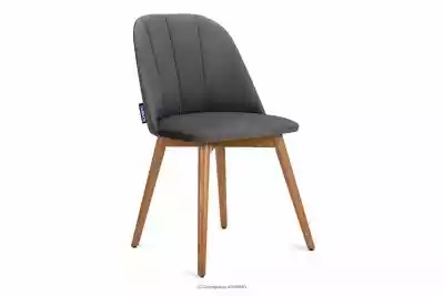 Krzesło skandynawskie welur szare BAKERI Podobne : Krzesło Skandynawskie Do Kuchni Jadalni Chromowane - 1973879