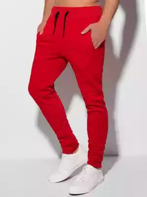 Spodnie męskie dresowe 1088P - czerwone
 Podobne : Czerwone spodnie z rozszerzaną nogawką - 974913