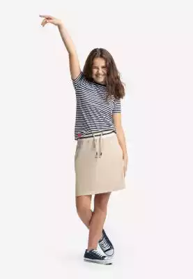 Dresowa beżowa spódniczka dziewczęca G-U Podobne : Szorto-spódniczka beżowa z gumą w talii i z falbankami mini polska produkcja Zendi - 23449