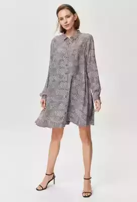 Koszulowa sukienka damska Podobne : Sukienka koszulowa midi z okrągłym dekoltem, dł. do kolan - 450073