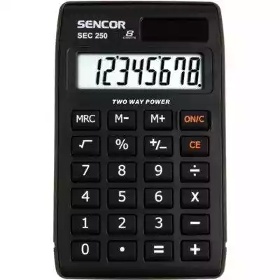 Sencor Kalkulator kieszonkowy SEC 250, 8 Podobne : Sencor Kalkulator kieszonkowy SEC 250, 8 cyfr LCD, Podwójne zasilanie - 397664